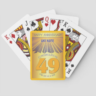 49 Jahre   Golden Ray 12-Schritte CUSTOM NAME Spielkarten