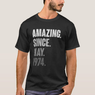 49 Jahre Vintag 1974 Geburtstag 49. Decora T-Shirt