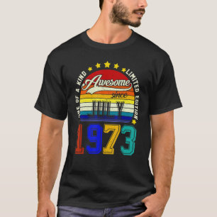49 Jahre Vintag Juli 1973 49. Geburtstag T-Shirt