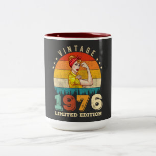 49-jähriger Tag 1976 Vintag 49. Geburtstagsfrauen Zweifarbige Tasse