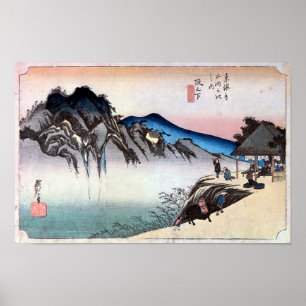 49. Sakashita-juku, Hiroshige, Ukiyo-e Poster
