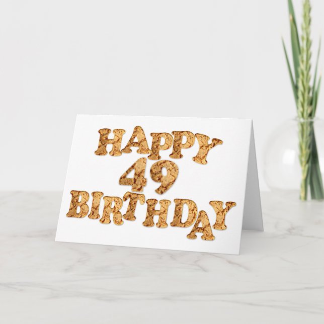 49th Birthday card for a Cookie Lover Karte (Vorderseite)
