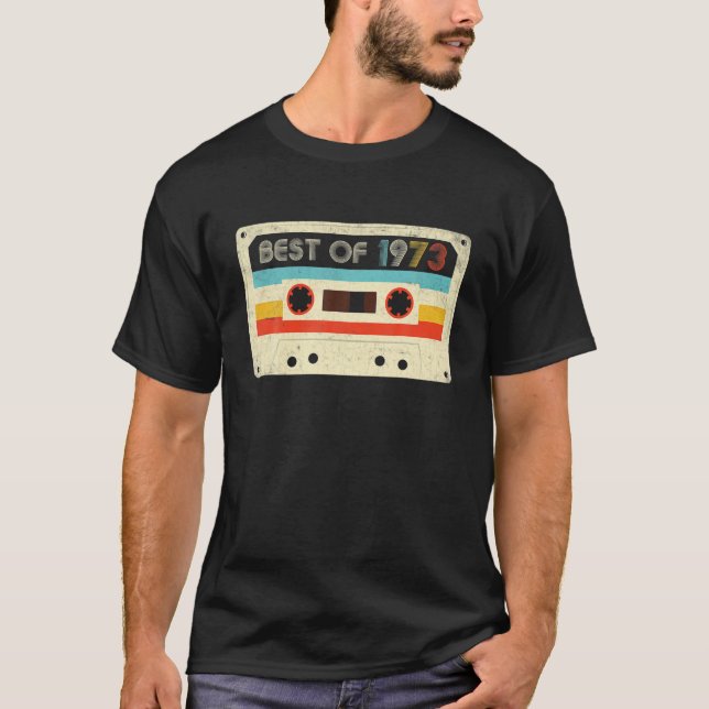 49Th Birthday Gifts Best Of 1973 Cassette Tape Ret T-Shirt (Vorderseite)