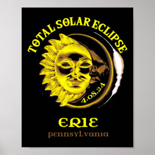 4.08.24 Gesamtsolaristin Eclipse 2024 Erie Pennsyl Poster