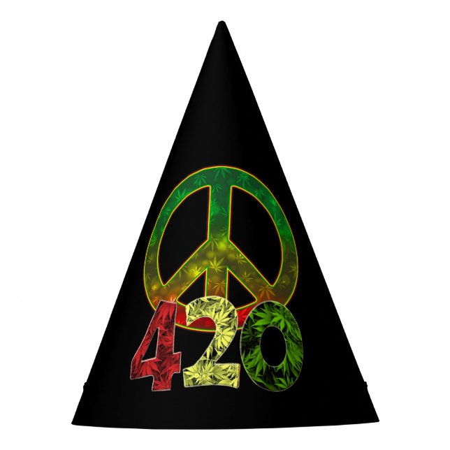 4 20 Frieden Partyhütchen (Vorderseite)