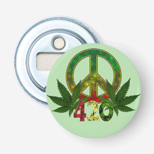4 20 Rasta Friedensgras Grün Flaschenöffner