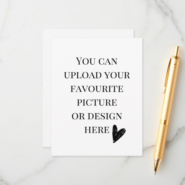 4,25" x 5,5" Gehäuse-Karte personalisieren - Portr Begleitkarte (Vorderseite/Rückseite Beispiel)