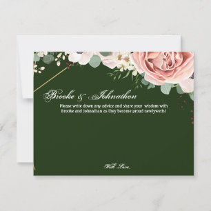 4.25x5.5 Advice Card Geometric Garden Rose Hunter Einladung