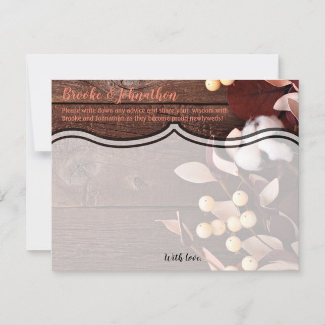 4.25x5.5 Beratungskarte Baumwollzweig auf der Dunk Einladung (Vorderseite)