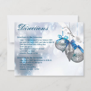 4.25x5.5 Direction Card Ornaments Schneeflocken Sc Einladung