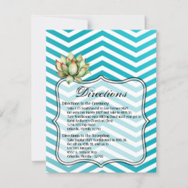 4.25x5.5 Fahrtkarte Boho Cacti Cactus Succulen Einladung