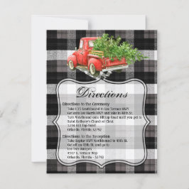 4.25x5.5 Fahrtkarte XMAS LKW Buffalo Kariert C Einladung