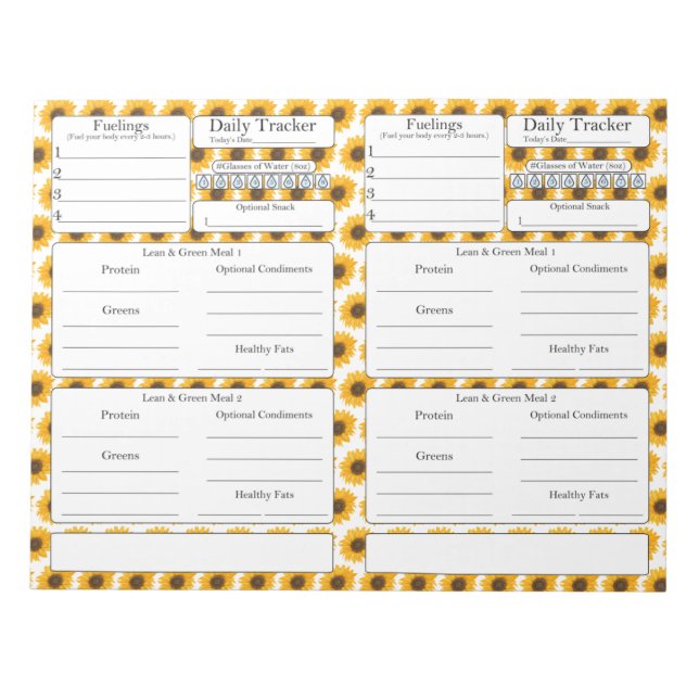 4-2-1 Mehltracker Notizblock (Vorderseite)