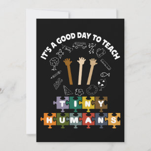 4/4, es ist ein guter Tag, winzige Menschen zu unt Dankeskarte