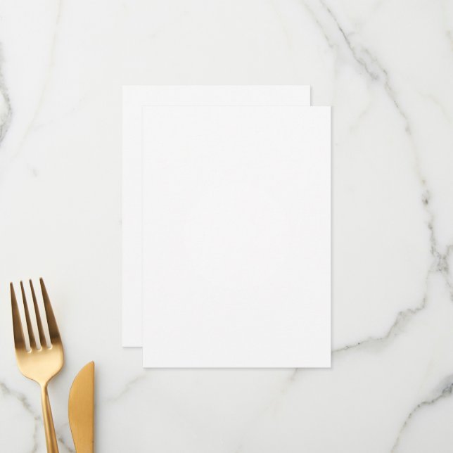 4,5" x 6,25" Flachmenü-Karte Menükarte (Vorderseite/Rückseite Beispiel)