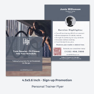 4,5x5,6 Zoll Corporate Fitness Personal Trainer Flyer