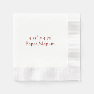 4,75" x 4,75" Weiß geprägter Cocktail Serviette