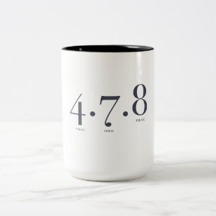 4 7 8 Atemwege   Meditation Zweifarbige Tasse