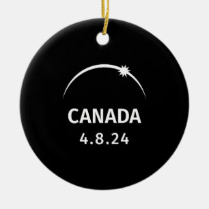 4.8.24 Solar Eclipse Canada Keramik Ornament