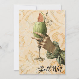 *~* 4 A101 Verziert Cocktail FOTO BACHELORETTE Einladung