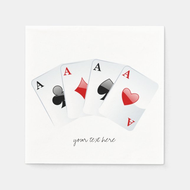 4 Aces Casino Paper Napkins Set Serviette (Vorderseite)