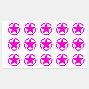 4 American Star Schablone Vintage-Aufkleber Etiketten