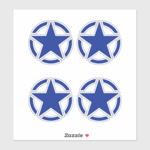 4 American Star Stencil Vintag Decals Aufkleber