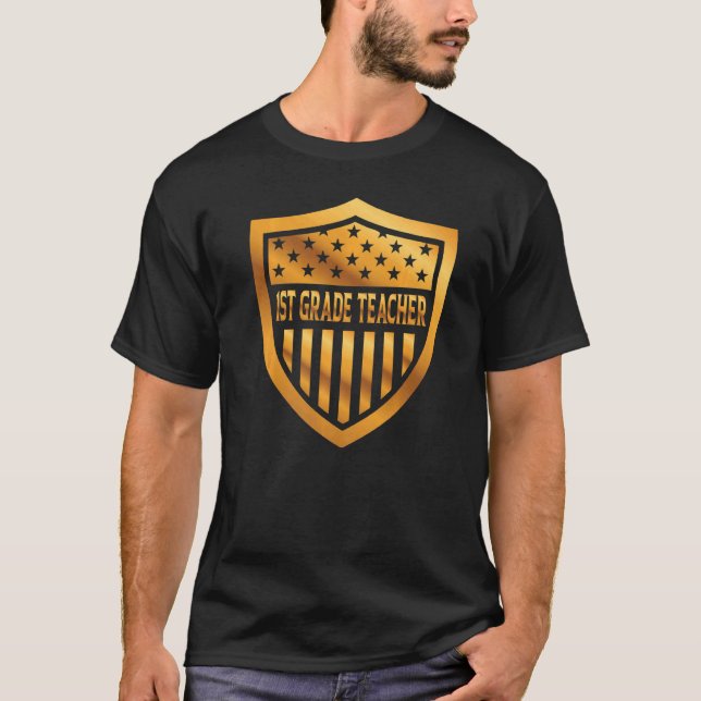 4. Amerikanische Unabhängigkeitstag 1. Klasse Lehr T-Shirt (Vorderseite)