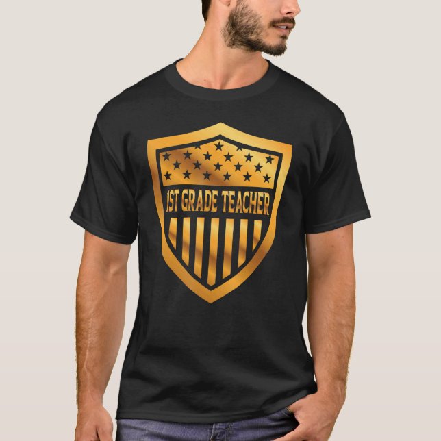 4. Amerikanische Unabhängigkeitstag 1. Klasse Lehr T-Shirt (Vorderseite)