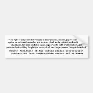 4. Änderung der Verfassung der Vereinten Staaten Autoaufkleber