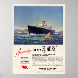 4 Asse 1948 Printwerbung Poster