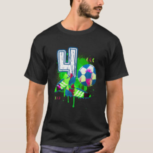 4. B-Tag Fußball Sport 4 Jahre alt Birthda T-Shirt