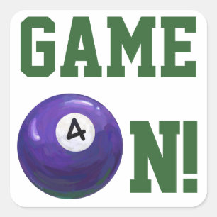 4 Ball Quadratischer Aufkleber