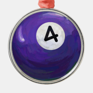 4 Ball Silbernes Ornament