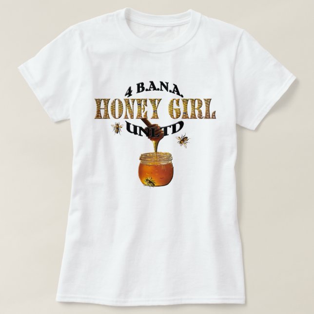 4 Banau Honig Mädchen B T-Shirt (Design vorne)