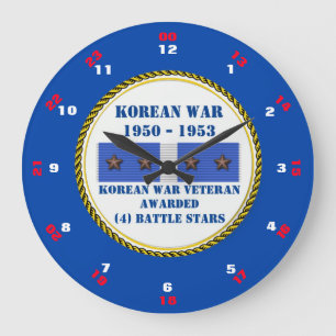4 BATTLE STARS KOREAN KRIEG VETERAN GROßE WANDUHR