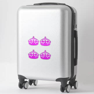 4 Behalten Calm Crown Pink Fuchsia Aufkleber