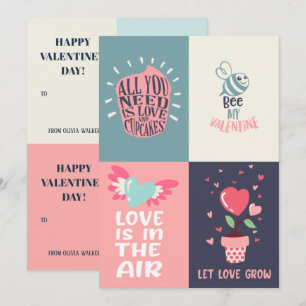 4 bei 1 Personalisierten Kindern im Klassenzimmer  Feiertagskarte