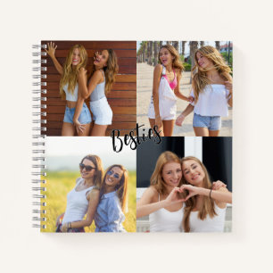 4 Benutzerdefinierte Foto-Besties-Beste Freunde Notizbuch