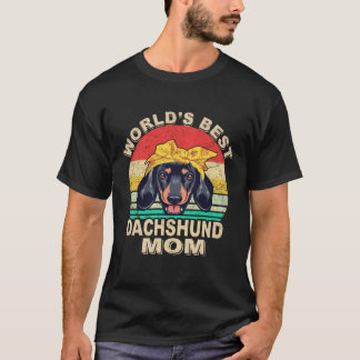 4 Bester Dachshund-Vater der Welt Vintage T-Shirt