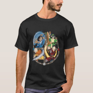 4 Bieter in 4 Quadranten eines Kreises T-Shirt