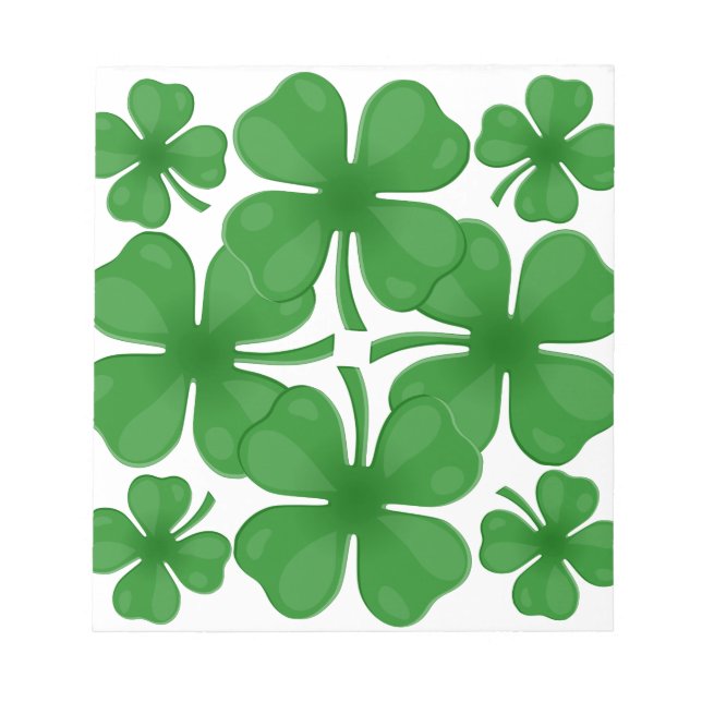 4 Blatt Klee Notizblock (Vorderseite)