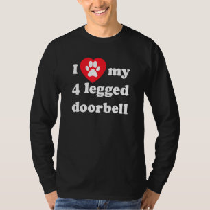 4 Blinde ich Liebe mein Türbell Barking Hund Herz  T-Shirt