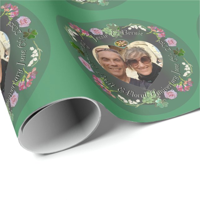 4. Blumenobst-Jubiläum Geschenkpapier (Rolleneckpunkt)