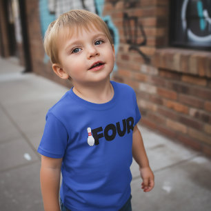 4. Bowling-Geburtstags-T-Shirt für Kinder im Alter T-Shirt
