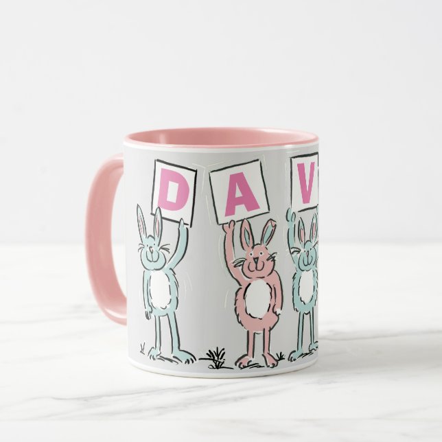 4 Buchstabenname Fun Kanbit Design Tasse (Vorderseite Links)