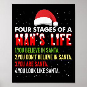 4 Bühnen Mensch Leben Weihnachtsmann Weihnachten P Poster