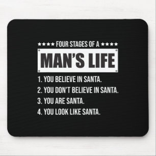 4 Bühnen von einem Mann lebenslustigen Weihnachtsf Mousepad