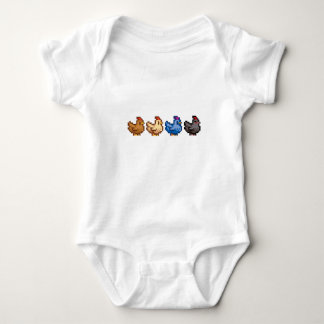 4 Chickens Stardew Valley Baby Strampler