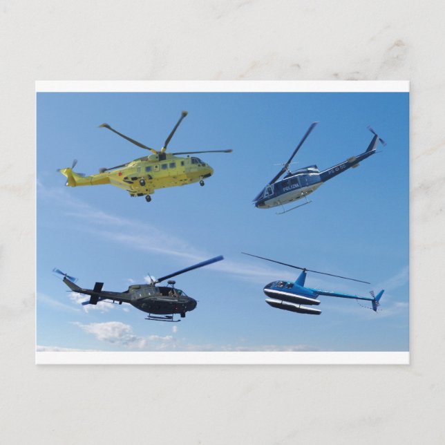 4 Chopper Postkarte (Vorderseite)
